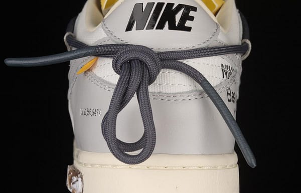 OFF-White x NIKE DUNK Low OW gray SB buckle rebound fashion casual board shoes DM1602-105 - Image 6