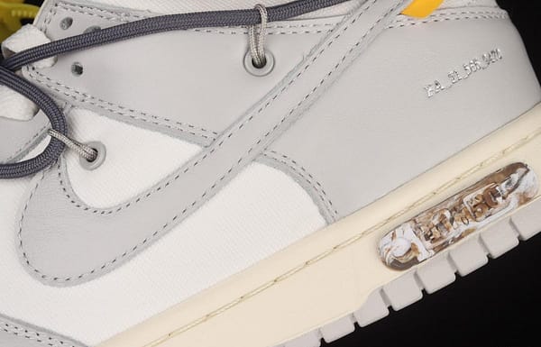 OFF-White x NIKE DUNK Low OW gray SB buckle rebound fashion casual board shoes DM1602-105 - Image 7