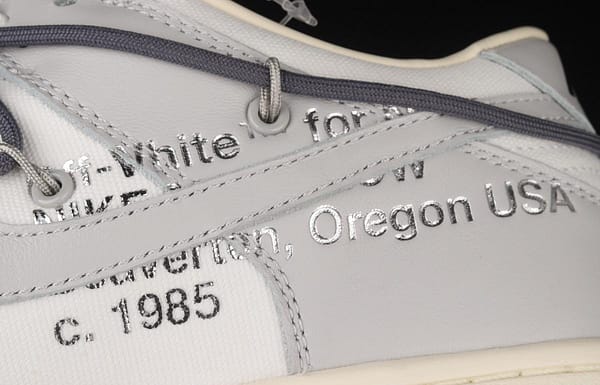 OFF-White x NIKE DUNK Low OW gray SB buckle rebound fashion casual board shoes DM1602-105 - Image 8