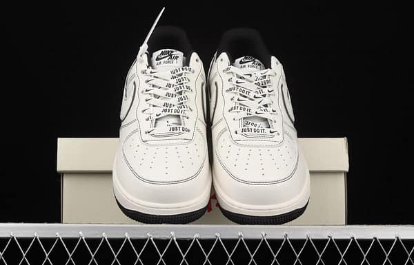 Stussy x NIKE Air Force 1 Low Stussi co-named rice black reflective low-top casual board shoes UN1635-702 - Image 12