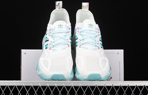 Adidas ZX 2K Boost GX5373 clover popcorn vintage running shoes - Image 13