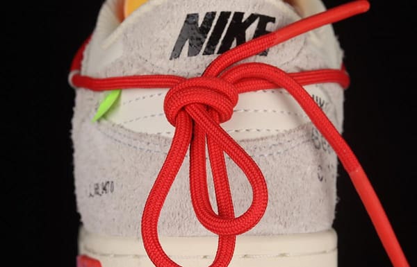 OFF-White x NIKE DUNK Low OW suede SB buckle rebound fashion casual board shoes DJ0950-103 - Image 6