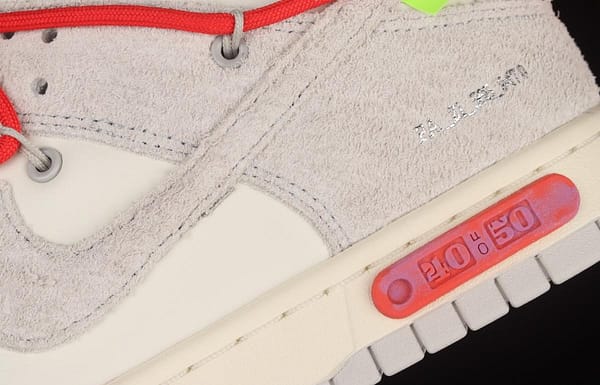 OFF-White x NIKE DUNK Low OW suede SB buckle rebound fashion casual board shoes DJ0950-103 - Image 7