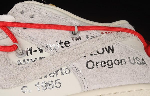 OFF-White x NIKE DUNK Low OW suede SB buckle rebound fashion casual board shoes DJ0950-103 - Image 8