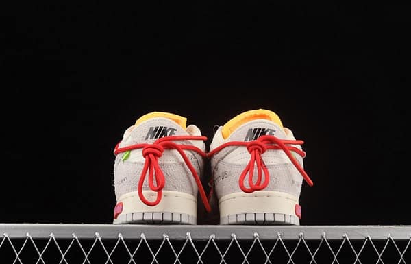 OFF-White x NIKE DUNK Low OW suede SB buckle rebound fashion casual board shoes DJ0950-103 - Image 14
