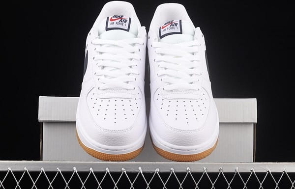 NIKE Air Force 1x07 Low white and black raw rubber classic low-top casual board shoes CI0057-100 - Image 12