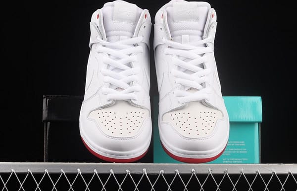 NIKE DUNK SB Zoom High Pro Qs white and red scraping, white coconut SB crushing rebounds, high upper shoes AH9613-116 - Image 12