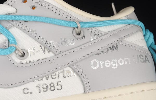 OFF-White x NIKE DUNK Low OW white gray leisure sports skateboard shoes DM1602-115 - Image 8