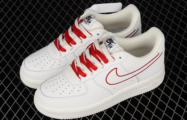 NIKE Air Force 1x07 Low rice white red electric embroidery hook low-top casual board shoes CL6326-108 - Image 10
