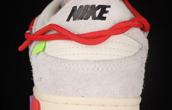 OFF-White x NIKE DUNK Low OW suede SB buckle rebound fashion casual board shoes DM0950-103 - Image 6
