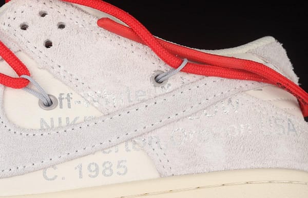 OFF-White x NIKE DUNK Low OW suede SB buckle rebound fashion casual board shoes DM0950-103 - Image 8
