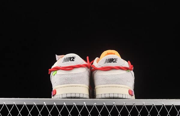 OFF-White x NIKE DUNK Low OW suede SB buckle rebound fashion casual board shoes DM0950-103 - Image 14