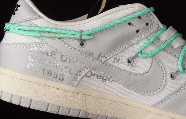 OFF-White x NIKE DUNK Low 04 of 50 OW Grey Leisure Sports Skateboard shoes DM1602-114 - Image 6