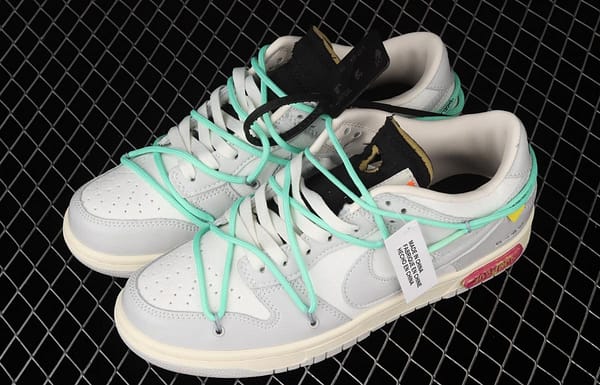 OFF-White x NIKE DUNK Low 04 of 50 OW Grey Leisure Sports Skateboard shoes DM1602-114 - Image 10