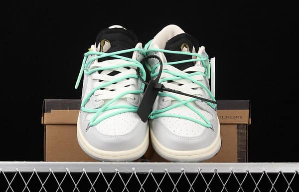 OFF-White x NIKE DUNK Low 04 of 50 OW Grey Leisure Sports Skateboard shoes DM1602-114 - Image 12