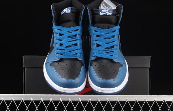 Air Jordan 1 Retro High OG Dark Marina Blue Royal Blue 2.0 high top basketball shoes 555088-404 - Image 12