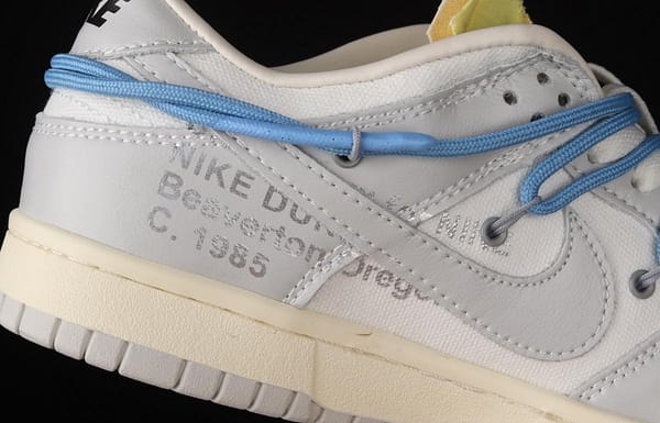 OFF-White x NIKE DUNK Low 04 of 50 OW Grey Leisure Sports Skateboard shoes DM1602-113 - Image 2