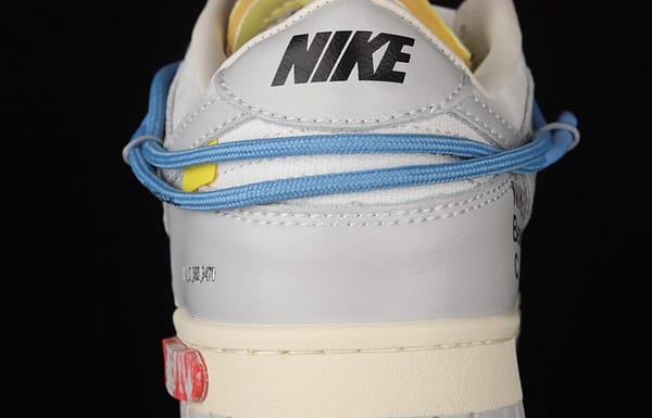 OFF-White x NIKE DUNK Low 04 of 50 OW Grey Leisure Sports Skateboard shoes DM1602-113 - Image 7