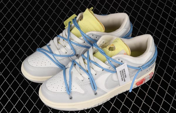 OFF-White x NIKE DUNK Low 04 of 50 OW Grey Leisure Sports Skateboard shoes DM1602-113 - Image 10