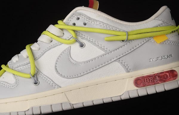 OFF-White x NIKE DUNK Low 04 of 50 OW Grey Leisure Sports Skateboard shoes DM1602-106 - Image 8