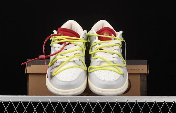 OFF-White x NIKE DUNK Low 04 of 50 OW Grey Leisure Sports Skateboard shoes DM1602-106 - Image 12