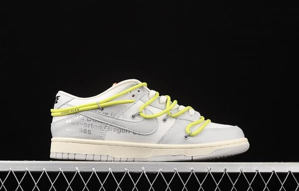 OFF-White x NIKE DUNK Low 04 of 50 OW Grey Leisure Sports Skateboard shoes DM1602-106 - Image 15