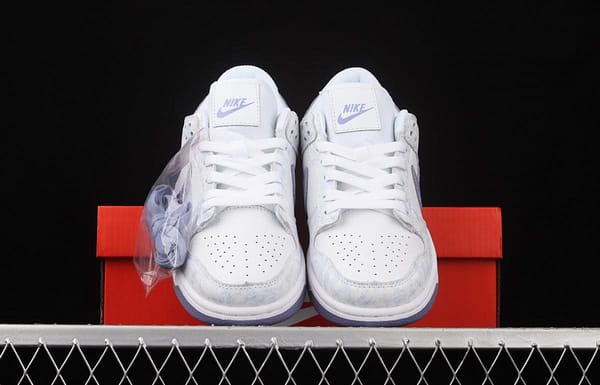 NIKE SB DUNK Low Prm white light purple color SB buckle rebound fashion leisure board shoes DM9467-500 - Image 12
