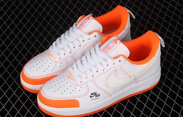 NIKE Air Force 1 Premium ShAdidasow Grey side Logo 3M reflective low upper shoes CV3039-103 - Image 10