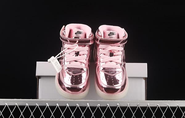 NIKE Air Force 1: 07 Mid WB dazzling ribbon lamp state size Kids 314197-8300 - Image 12