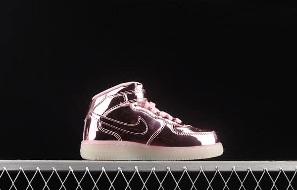 NIKE Air Force 1: 07 Mid WB dazzling ribbon lamp state size Kids 314197-8300 - Image 15