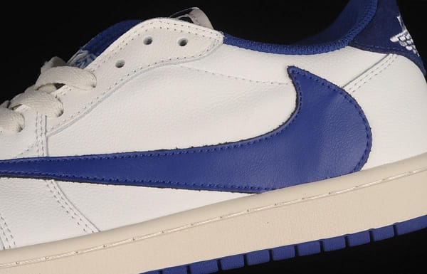 Travis Scott x Air Jordan 1 Low white and blue barbed low top cultural board shoes DM7866-166 - Image 7
