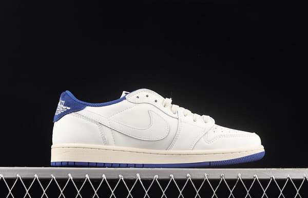 Travis Scott x Air Jordan 1 Low white and blue barbed low top cultural board shoes DM7866-166 - Image 15
