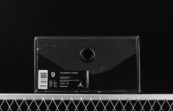 Air Jordan 11 Cap and Gown 11 Black Gamma Black Samurai 378037-005 - Image 11