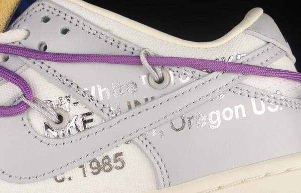 OFF-White x NIKE DUNK Low OW gray SB buckle rebound fashion casual board shoes DM1602-107 - Image 8