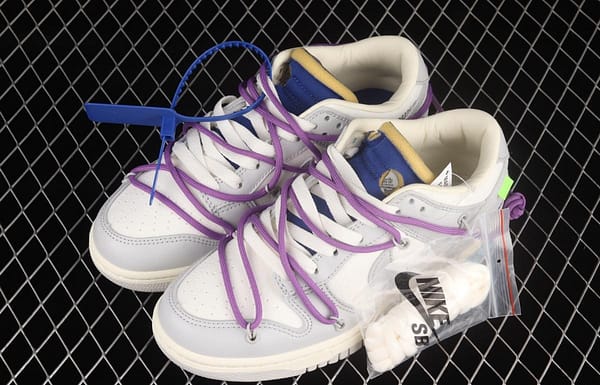 OFF-White x NIKE DUNK Low OW gray SB buckle rebound fashion casual board shoes DM1602-107 - Image 11