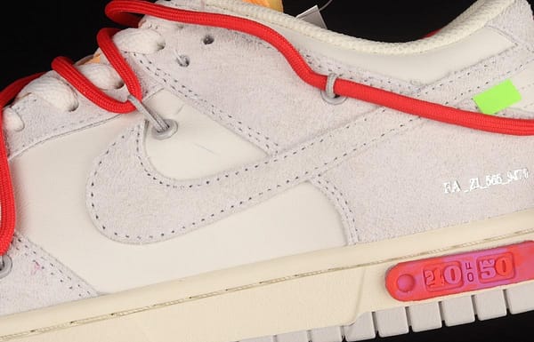 OFF-White x NIKE DUNK Low OW white gray leisure sports skateboard shoes DJ0950-103 - Image 7