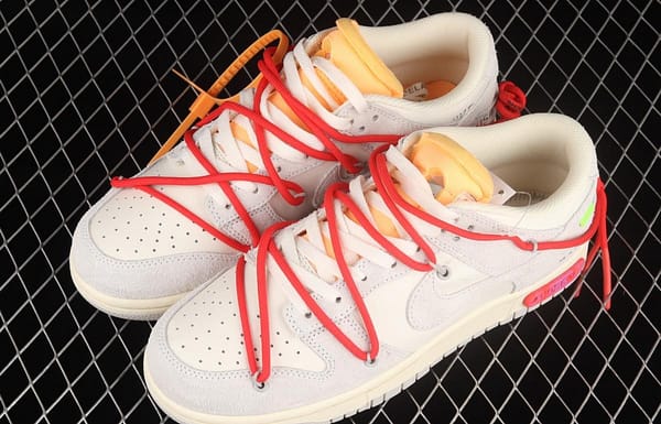 OFF-White x NIKE DUNK Low OW white gray leisure sports skateboard shoes DJ0950-103 - Image 11