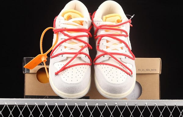 OFF-White x NIKE DUNK Low OW white gray leisure sports skateboard shoes DJ0950-103 - Image 13