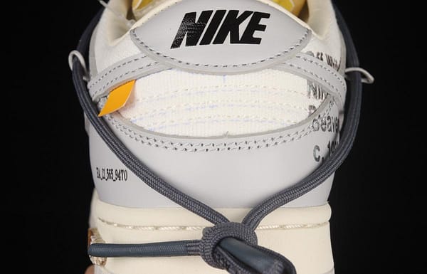 OFF-White x NIKE DUNK Low OW gray SB buckle rebound fashion casual board shoes DM1602-105 - Image 6