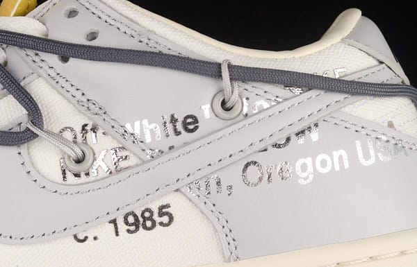 OFF-White x NIKE DUNK Low OW gray SB buckle rebound fashion casual board shoes DM1602-105 - Image 8