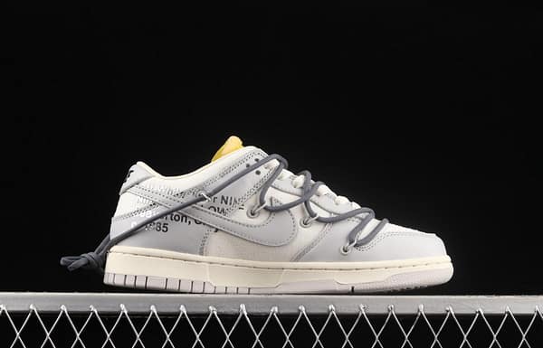 OFF-White x NIKE DUNK Low OW gray SB buckle rebound fashion casual board shoes DM1602-105 - Image 16