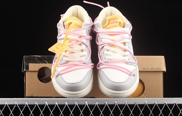 OFF-White x NIKE DUNK Low OW gray SB buckle rebound fashion casual board shoes DM1602-109 - Image 13
