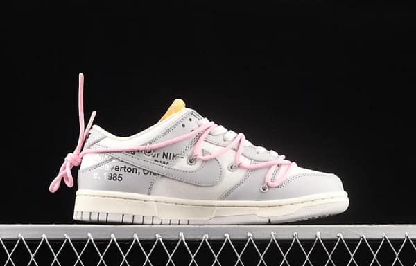 OFF-White x NIKE DUNK Low OW gray SB buckle rebound fashion casual board shoes DM1602-109 - Image 16