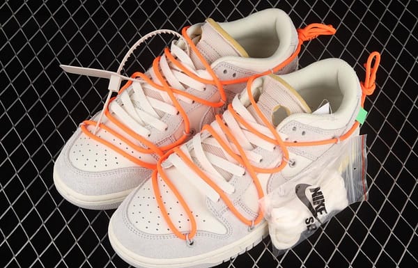 OFF-White x NIKE DUNK Low OW SB buckle rebound fashion casual board shoes DJ0950-108 - Image 11