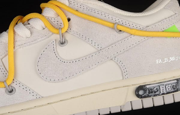 OFF-White x NIKE DUNK Low OW white gray leisure sports skateboard shoes DJ0950-109 - Image 7