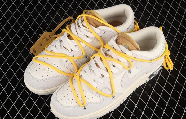 OFF-White x NIKE DUNK Low OW white gray leisure sports skateboard shoes DJ0950-109 - Image 11