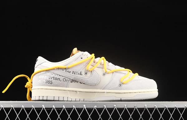 OFF-White x NIKE DUNK Low OW white gray leisure sports skateboard shoes DJ0950-109 - Image 16