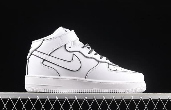 NIKE Air Force 1' 07 Mid laser white 3M reflective medium-help leisure sports board shoes 368742-810 - Image 16
