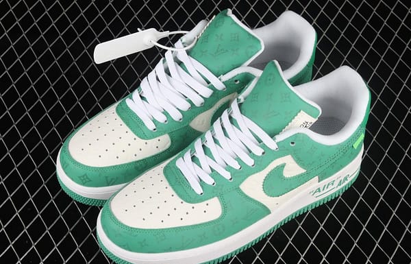 NIKE Air Force 1x07 Low LV printed leather low-top casual board shoes 341524-002 - Image 10