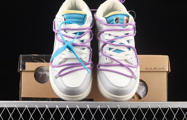 OFF-White x NIKE DUNK Low OW gray SB buckle rebound fashion casual board shoes DM1602-125 - Image 13